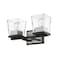 Z-Lite Bleeker Street 2 Light Vanity, Matte Black & Clear 475-2V-MB-BN - alternate 4